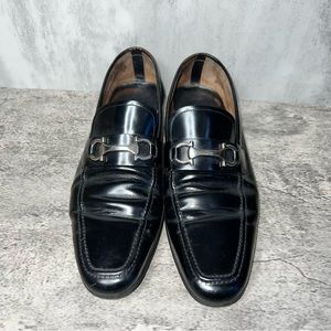 Ferragamo Men’s Black patent leather shoe GUC Size 10